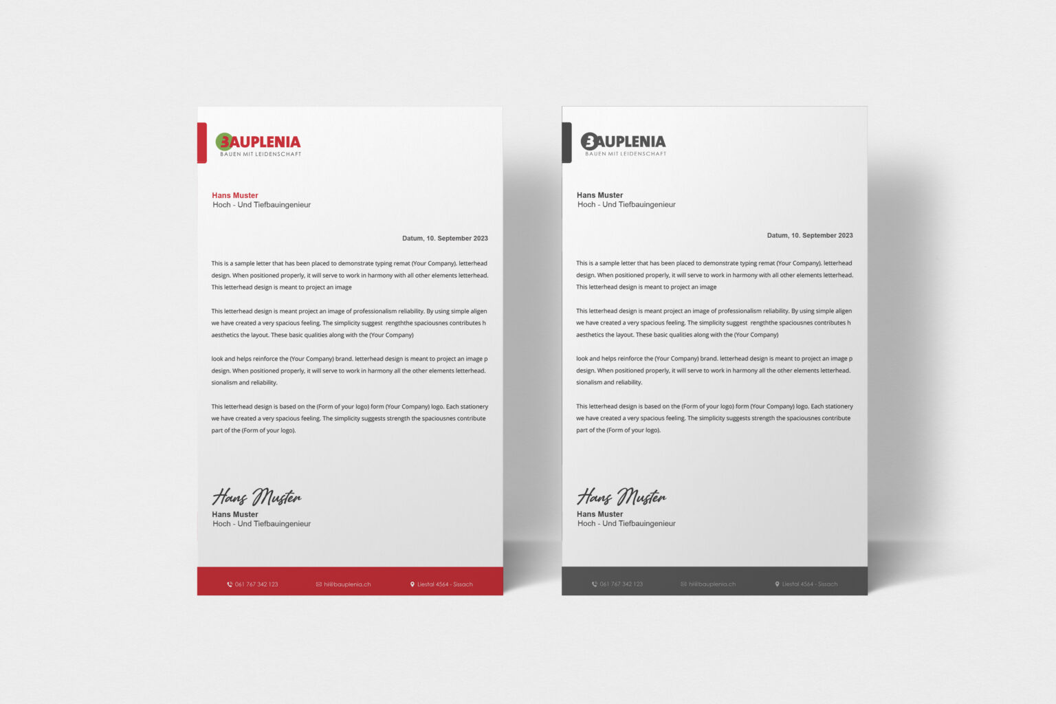 Blank business card mockup psd in white tone with front and rear view